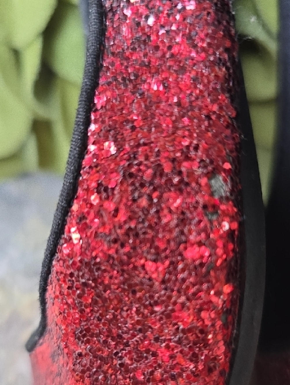 LOWER EAST SIDE Red Glitter Ballet Flats Women's Size 7.5 - Picture 6 of 15